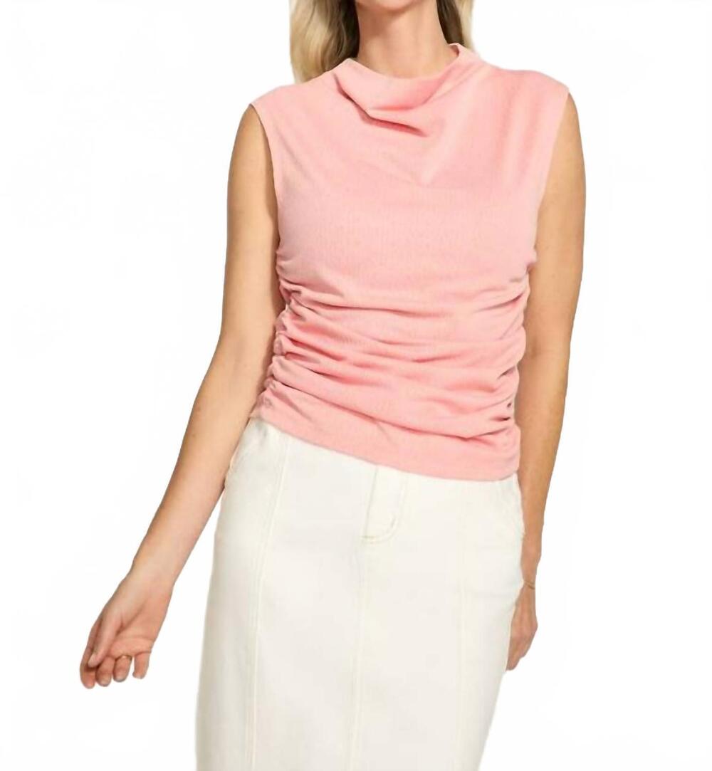 NEW FDJ rushed cap sleeve top in coral